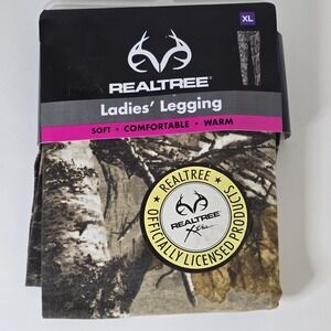 Realtree Ladies Leggings Size XLarge Camo Elastic Waist Hunting‎ Warm NWT